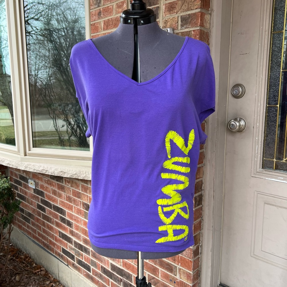 Zumba Flaunt It Fancy Top Purple